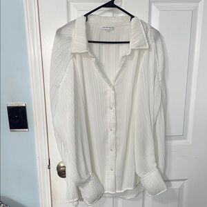 Good American White Button Down Shirt